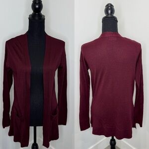 SO Burgundy Lightweight Front Open Cardigan (S)